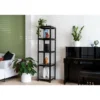 Avasco Stellingkast - Zwart - Opbergrek vierkant metaal - 176x45x45cm
