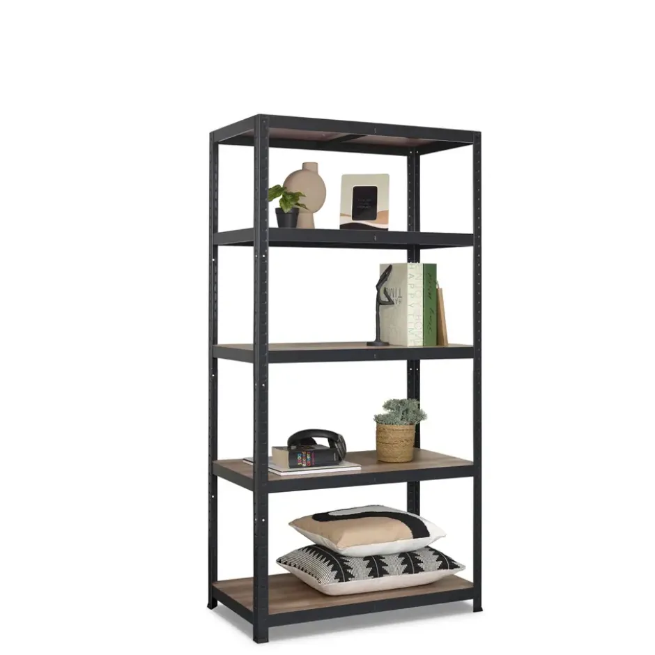Avasco Stellingkast - Zwart - Opbergrek metaal - 176x90x45