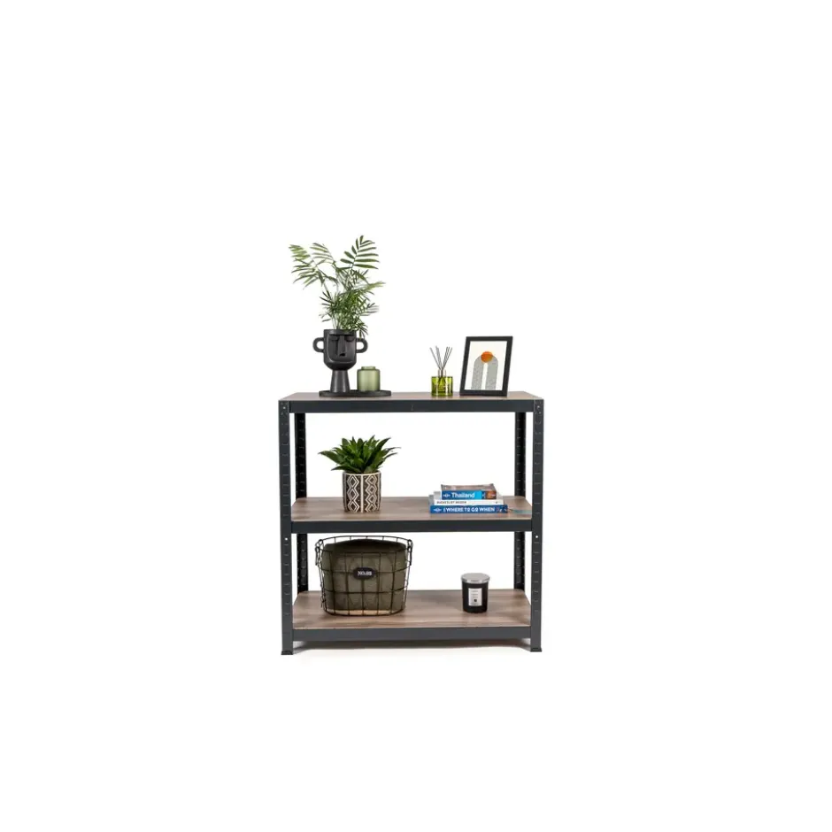 Avasco Stellingkast - Zwart - Opbergrek laag metaal - 88x90x45