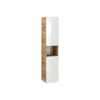 Badkamerkast ARUBA - 35 cmx32 cmx170 cm - Natuurlijk licht Wit Hout paneel