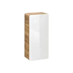 Badkamerkast ARUBA - 35 cmx22 cmx75 cm - Natuurlijk licht Wit Hout paneel
