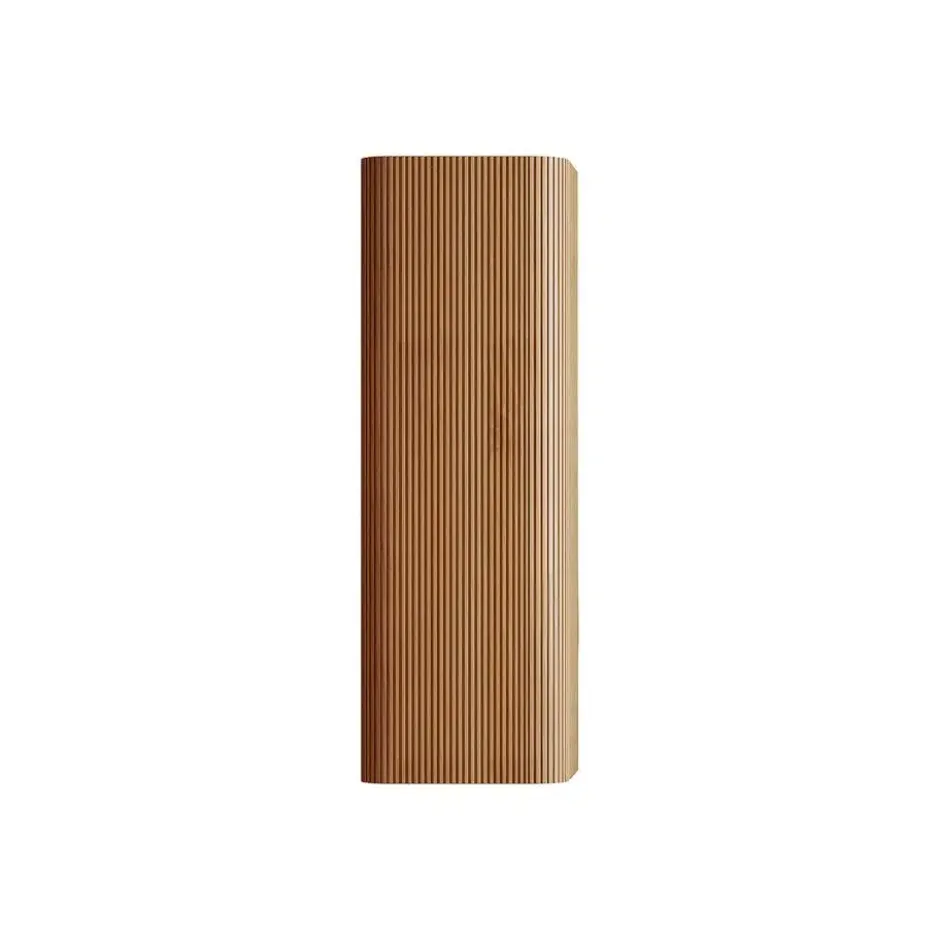 Badkamerkast BULMAS - 40 cmx24 cmx110 cm - Natuurlijk licht Hout paneel