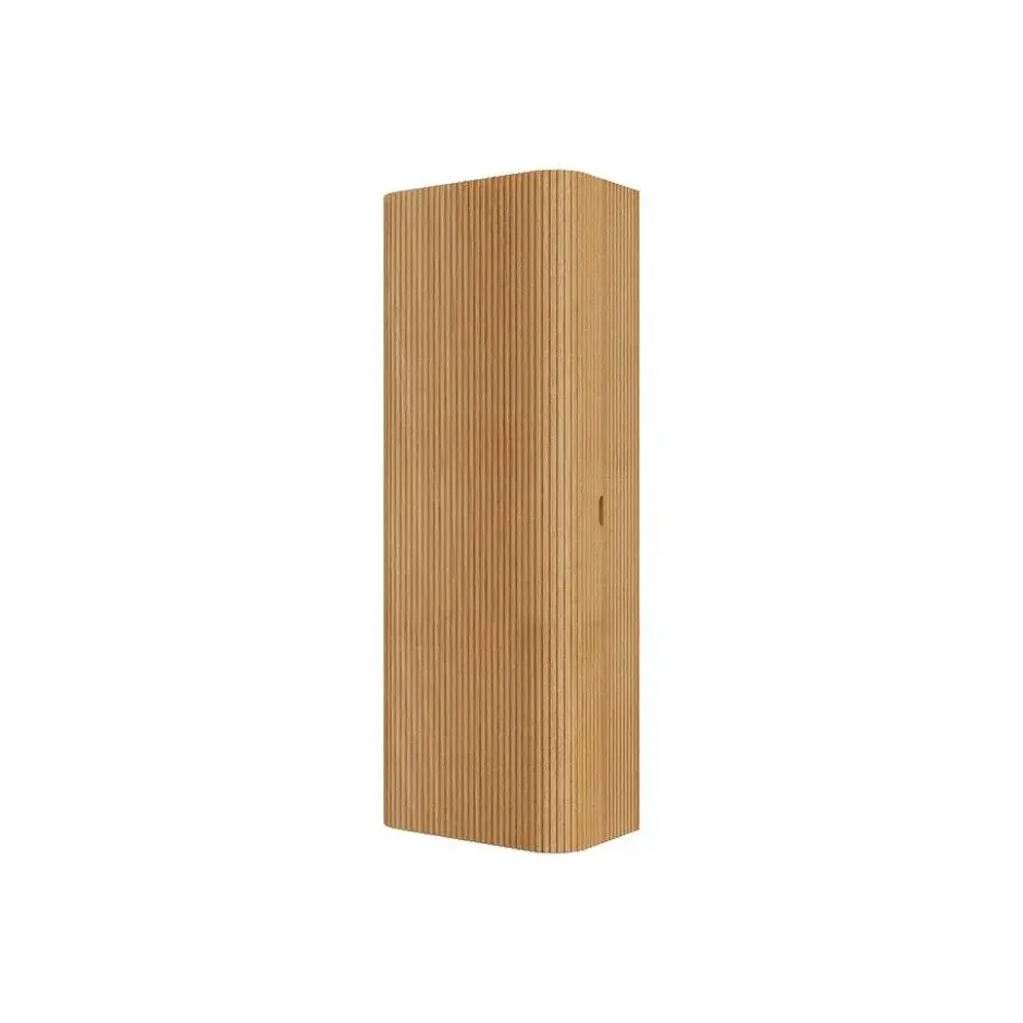 Badkamerkast BULMAS - 40 cmx24 cmx110 cm - Natuurlijk licht Hout paneel