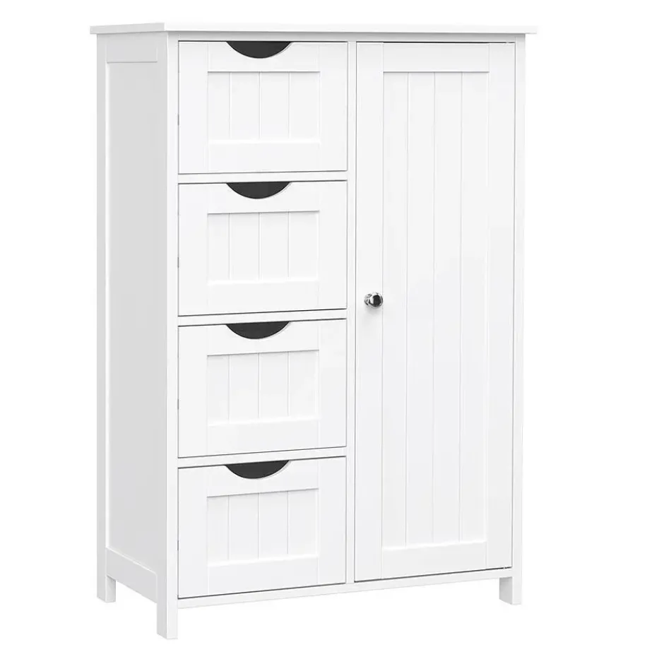 Badkamerkast - 4 Lades - MDF - Wit