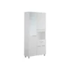 Badkamerkast MINELA - 88 cmx30 cmx180 cm - Wit Hout paneel