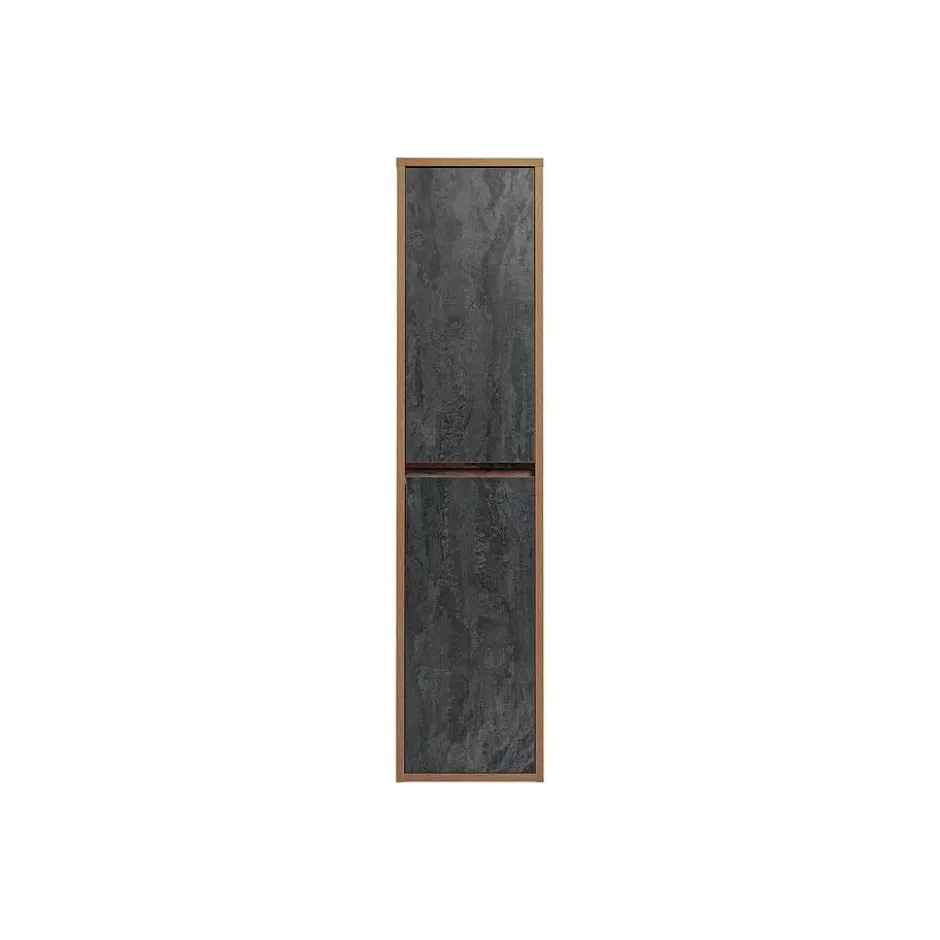 Badkamerkast TIKITIKI - 40 cmx33 cmx170 cm - Antracietgrijs Natuurlijk licht