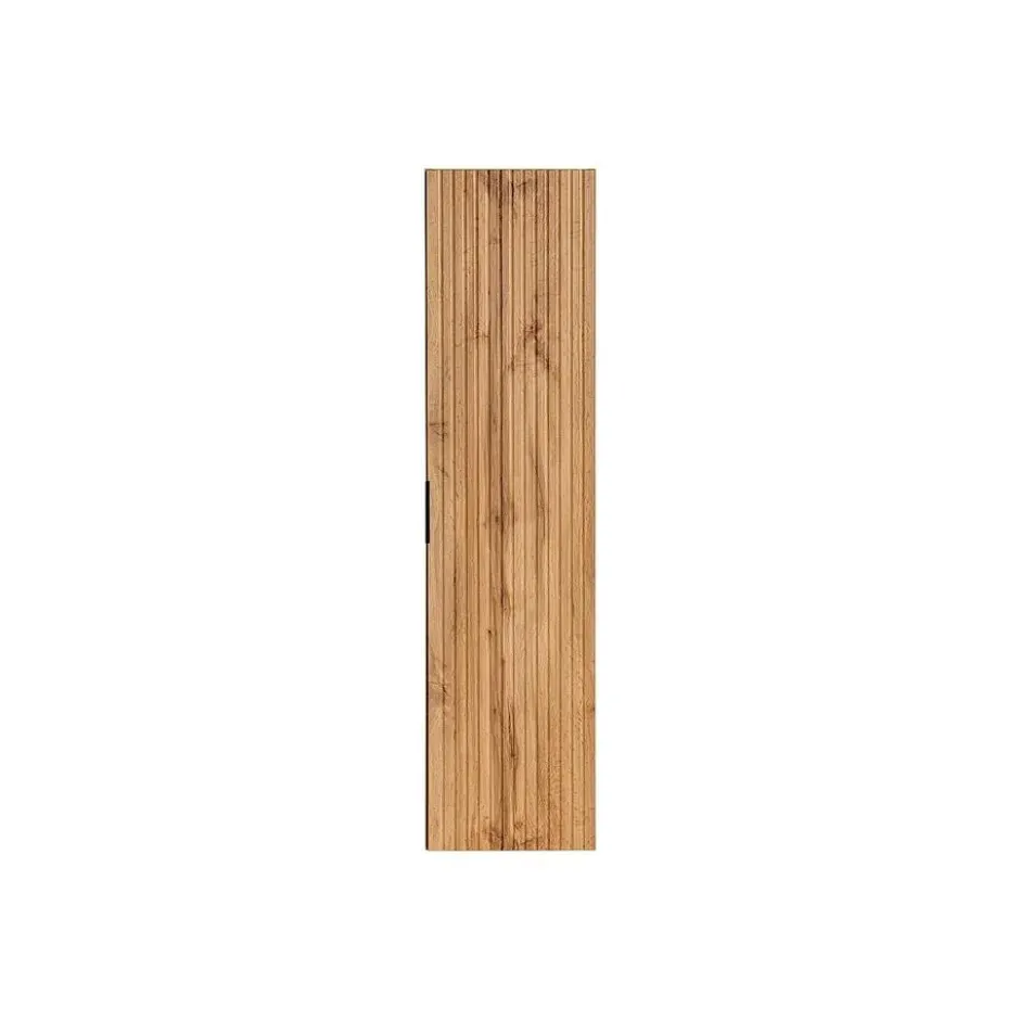Badkamerkast ZEVARA - 35 cmx25 cmx140 cm - Natuurlijk licht Hout paneel