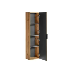 Badkamerkast ZEVARA - 35 cmx25 cmx140 cm - Natuurlijk licht Hout paneel