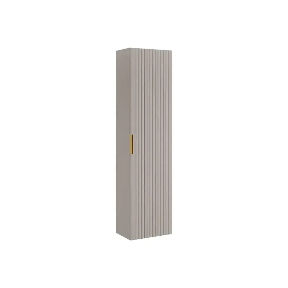 Badkamerkast ZEVARA - 35 cmx25 cmx140 cm - Beige Hout paneel
