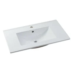 Badkamermeubel met enkele wastafel ZEVARA - 80 cmx46 cmx57 cm - Beige Hout