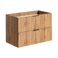 Badkamermeubel met enkele wastafel ZEVARA - 80 cmx46 cmx57 cm - Natuurlijk licht