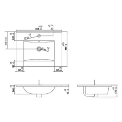 Badkamermeubel met enkele wastafel ZEVARA - 60 cmx46 cmx57 cm - Beige Hout