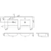 Badkamer set ARUBA - 120 cmx46 cmx59 cm - Natuurlijk licht Wit Hout paneel