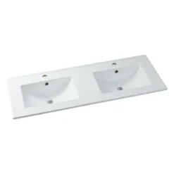Badkamer set ARUBA - 120 cmx46 cmx59 cm - Natuurlijk licht Wit Hout paneel