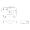 Badkamer set KAYLA - 60 cmx45 cmx47 cm - Wit Hout paneel