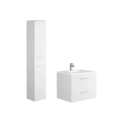 Badkamer set KAYLA - 60 cmx45 cmx47 cm - Wit Hout paneel
