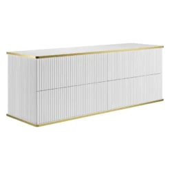 Badkamer set KELIZA - 150 cmx47 cmx54 cm - Wit Hout paneel