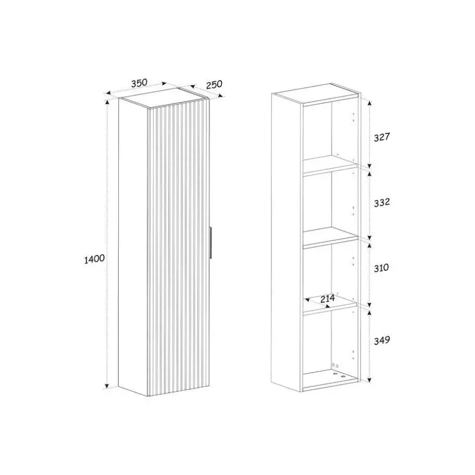 Badkamer set MADELA - 80 cmx46 cmx57 cm - Zwart Natuurlijk licht Hout paneel