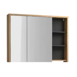 Badkamer set PURNAL - 100 cmx45.5 cmx60 cm - Natuurlijk licht Hout paneel