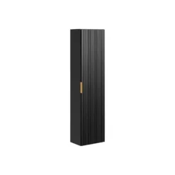 Badkamer set ZEVARA - 120 cmx46 cmx57 cm - Zwart Hout paneel
