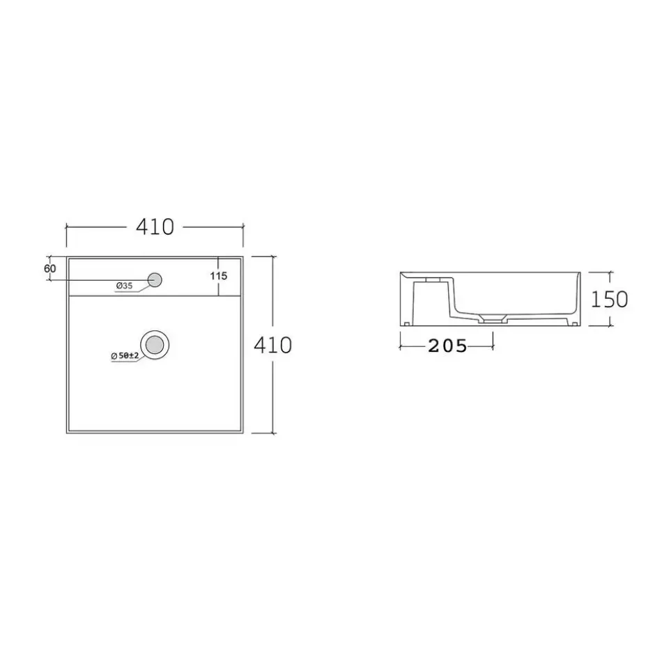 Badkamer set ZEVARA - 80 cmx46 cmx57 cm - Natuurlijk licht Hout paneel