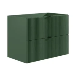 Badkamer set ZEVINI - 80 cmx47 cmx60 cm - Groen Hout paneel