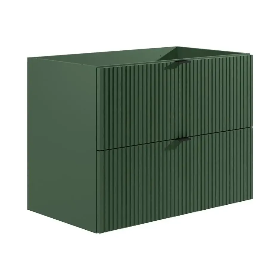 Badkamer set ZEVINI - 80 cmx47 cmx60 cm - Groen Hout paneel
