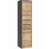 Badplaats Badkamerkast Florence 30 x 35 x 130 cm - Donker Grijs met Kastanje
