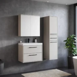 Badplaats Badkamerkast Florence 30 x 35 x 130 cm - beige