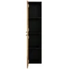 Badplaats Badkamerkast Saturnus 35 x 35 x 130 cm - mat zwart met eiken