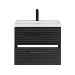 Badplaats Badkamermeubel Etna 01 60cm met wastafel - mat zwart