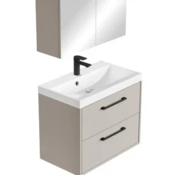 Badplaats Badkamermeubel Florence 01 60cm met spiegelkast - beige