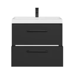 Badplaats Badkamermeubel Florence 01 60cm met wastafel - mat zwart
