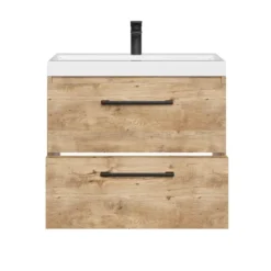 Badplaats Badkamermeubel Florence 01 60cm met wastafel - kastanje eiken