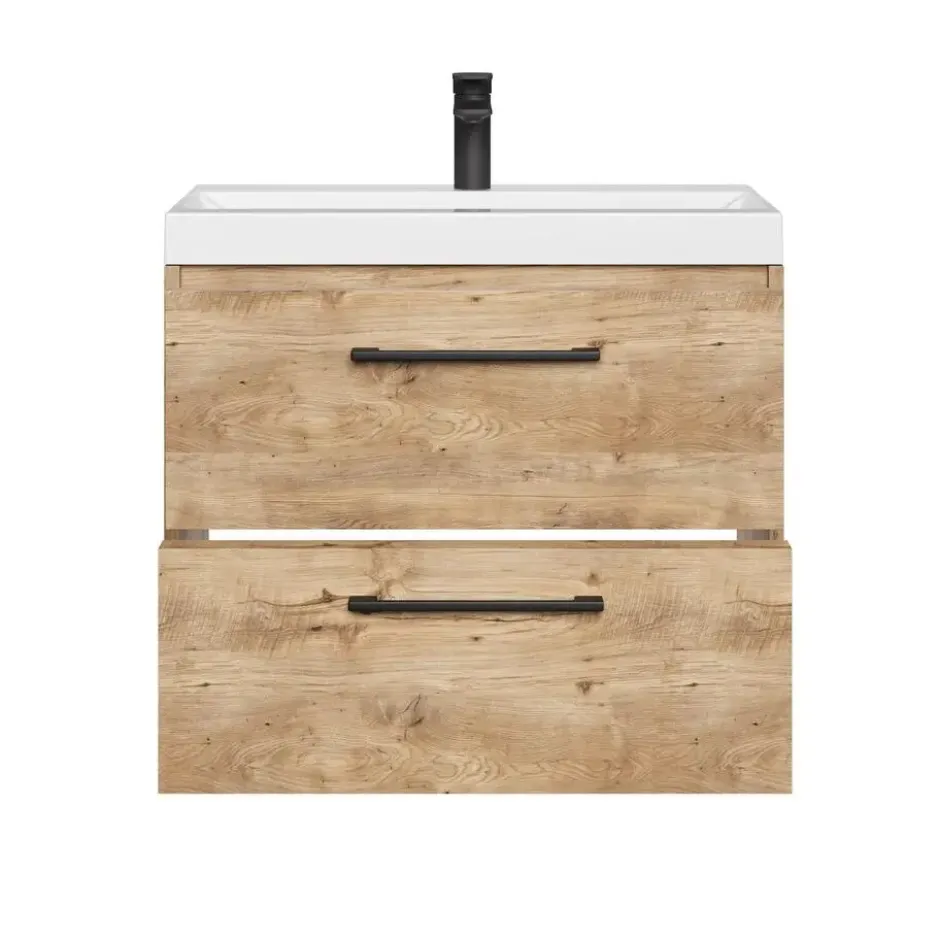 Badplaats Badkamermeubel Florence 01 60cm met wastafel - kastanje eiken