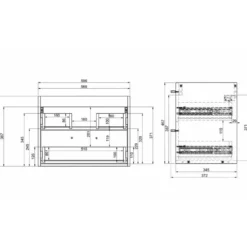 Badplaats Badkamermeubel Florence 01 60cm met spiegelkast - hoogglans wit