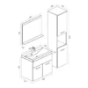 Badplaats Badkamermeubel Montreal 60cm complete set - hoogglans wit