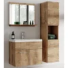 Badplaats Badkamermeubel Montreal 60cm complete set - kastanje eiken
