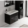 Badplaats Badkamermeubel Montreal 60cm complete set - hoogglans zwart