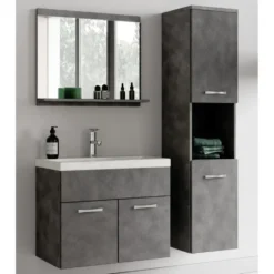 Badplaats Badkamermeubel Montreal 60cm complete set - donker grijs