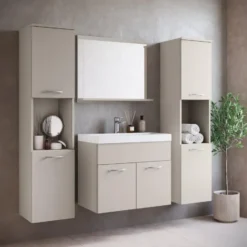 Badplaats Badkamermeubel Montreal XL 60cm complete set - beige