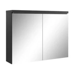 Badplaats Spiegelkast Paso LED 80 x 20 x 60 cm - mat zwart