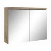 Badplaats Spiegelkast Paso LED 80 x 20 x 60 cm - kastanje eiken
