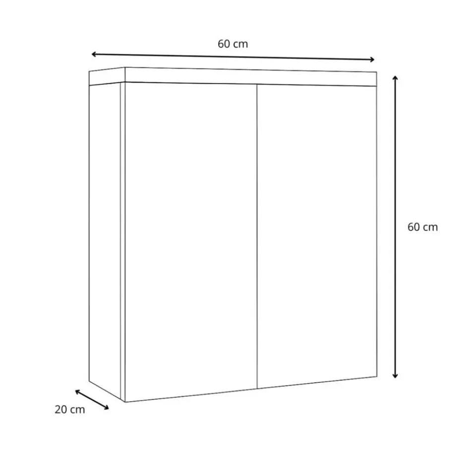 Badplaats Spiegelkast Toledo 60 x 20 x 60 cm - wit