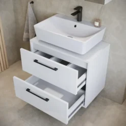 Badplaats Wastafelkast Florence 60 x 35 x 47 cm - hoogglans wit
