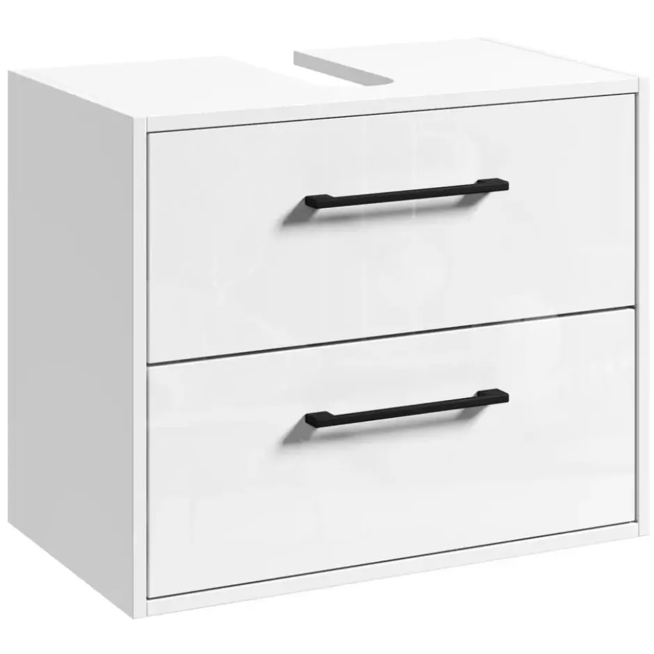 Badplaats Wastafelkast Florence 60 x 35 x 47 cm - hoogglans wit