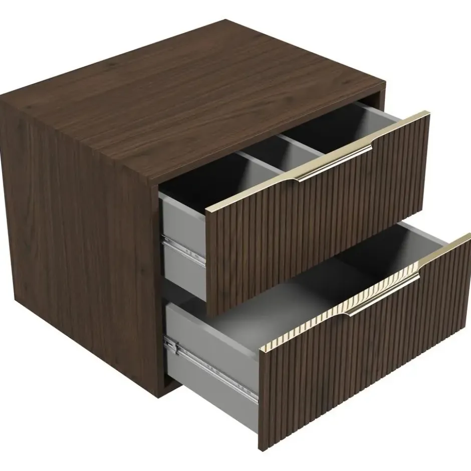 Badplaats Wastafelkast Rimini - 60 x 46 x 46 cm - walnoot bruin