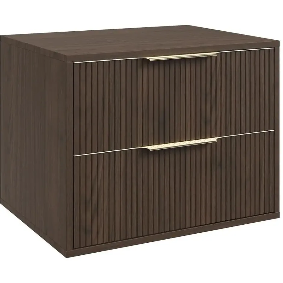 Badplaats Wastafelkast Rimini - 60 x 46 x 46 cm - walnoot bruin