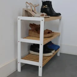 Bamboe schoenenrek 3 laags
