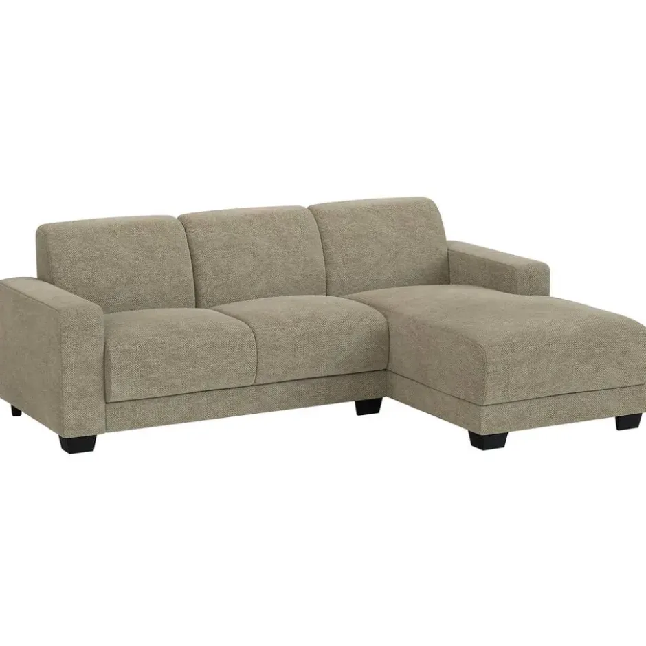 Bank Aberdeen met chaise longue rechts - Rebel - taupe
